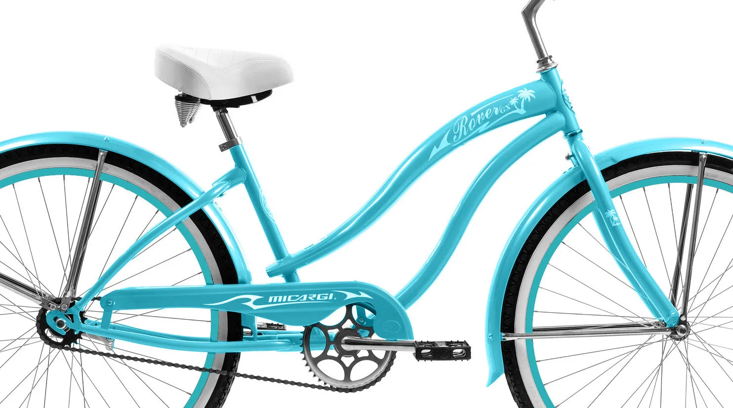 Micargi Rover GX Beach Cruiser Single Speed Aqua / Baby Blue Bike - Live4bikes