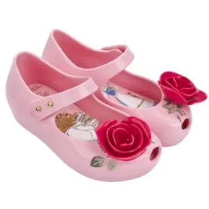 Mini Melissa Ultra Girl PINK Beauty and the Beast Toddler Rose Shoes