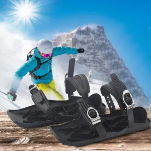 Mini Skis Shoe Attachment - Adjustable Skis boards Attach to Skis Boots For Downhill Slopes Winter Sports