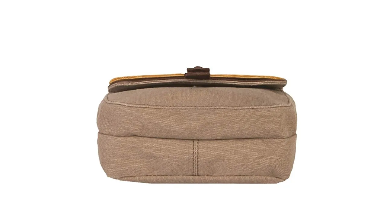 Mona B Women Canvas Messenger Crossbody Vintage Sling Bag (Oakley Golden Rod)