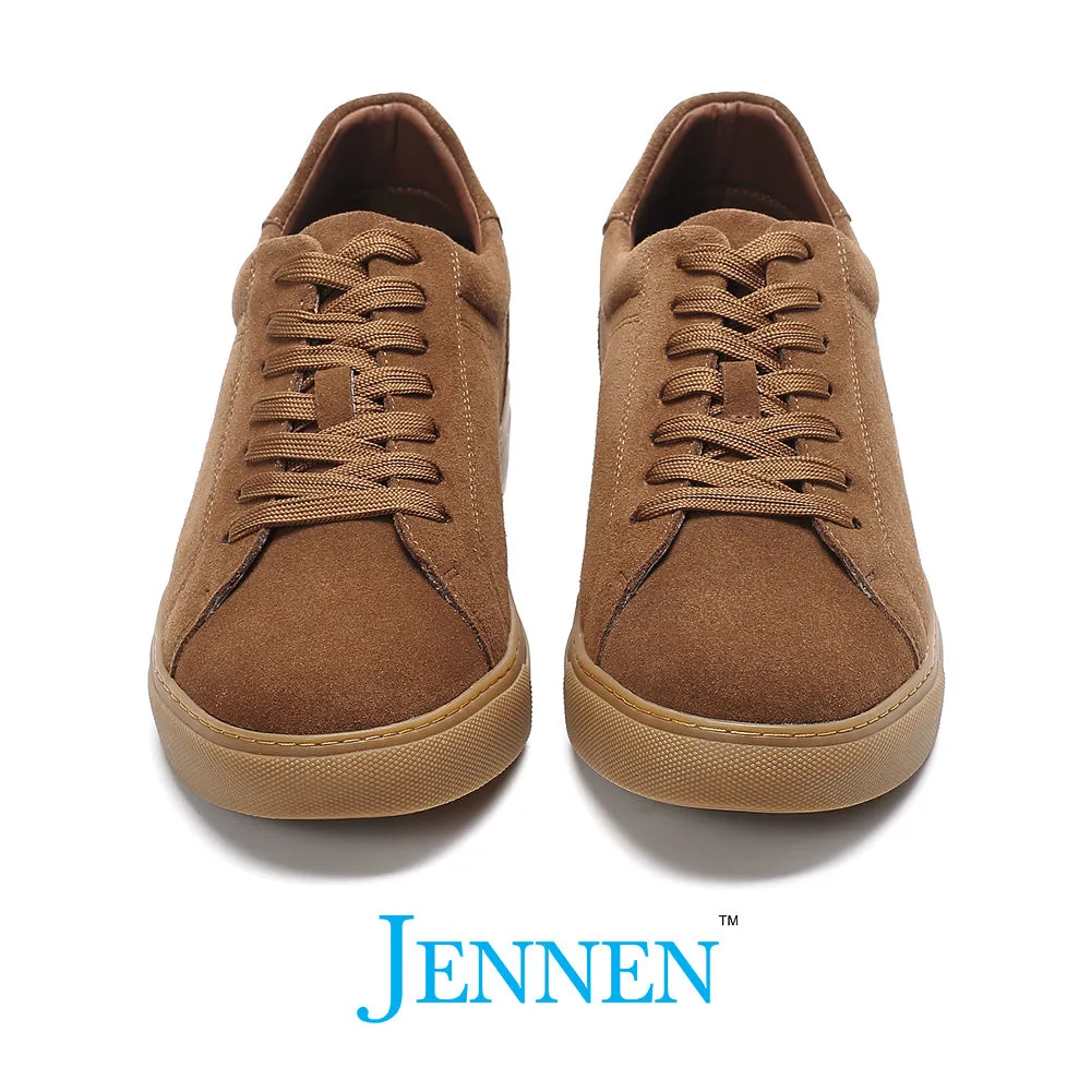 Mr. Jackie 7cm | 2.8 inches Brown Taller Casual Suede Sneakers