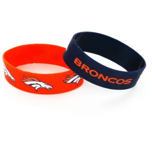 NFL Denver Broncos Aminco 2 Pack Silicone Bands