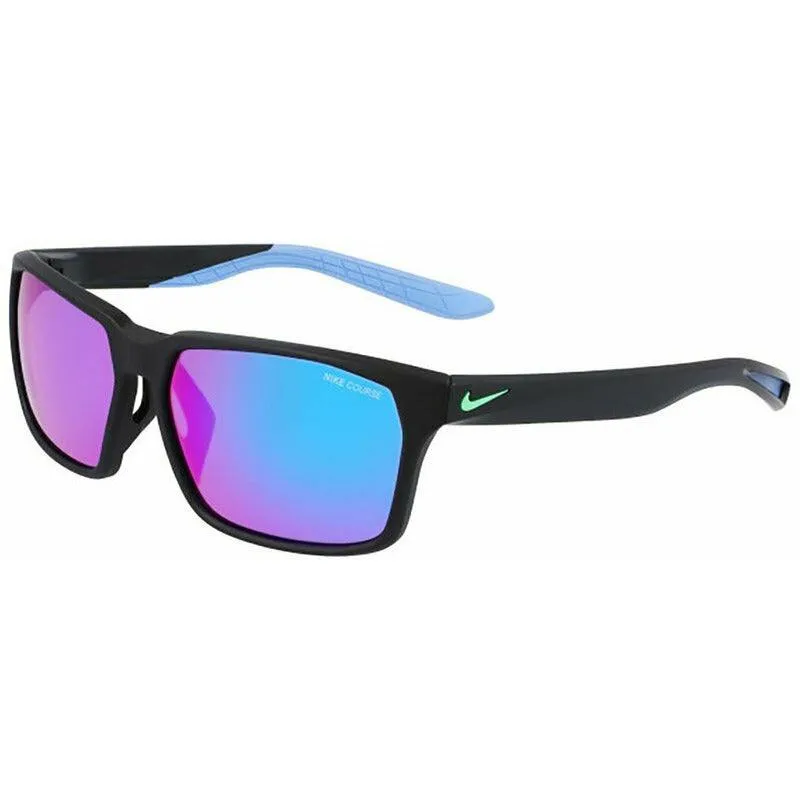 Nike Sun Maverick RGE M Sunglasses - Matte Black/Turq Mirror