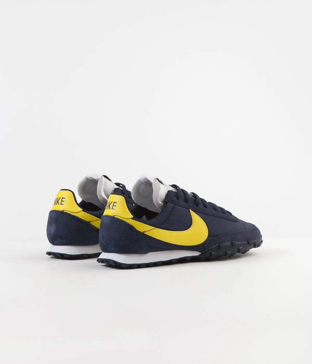 Nike Waffle Racer Shoes - Obsidian / Chrome Yellow - White