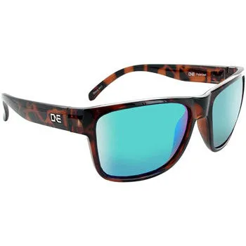 Optic Nerve ONE Kingfish Polarized Sunglasses: Shiny Dark Demi with Polarized Smoke Green Mirror Lens