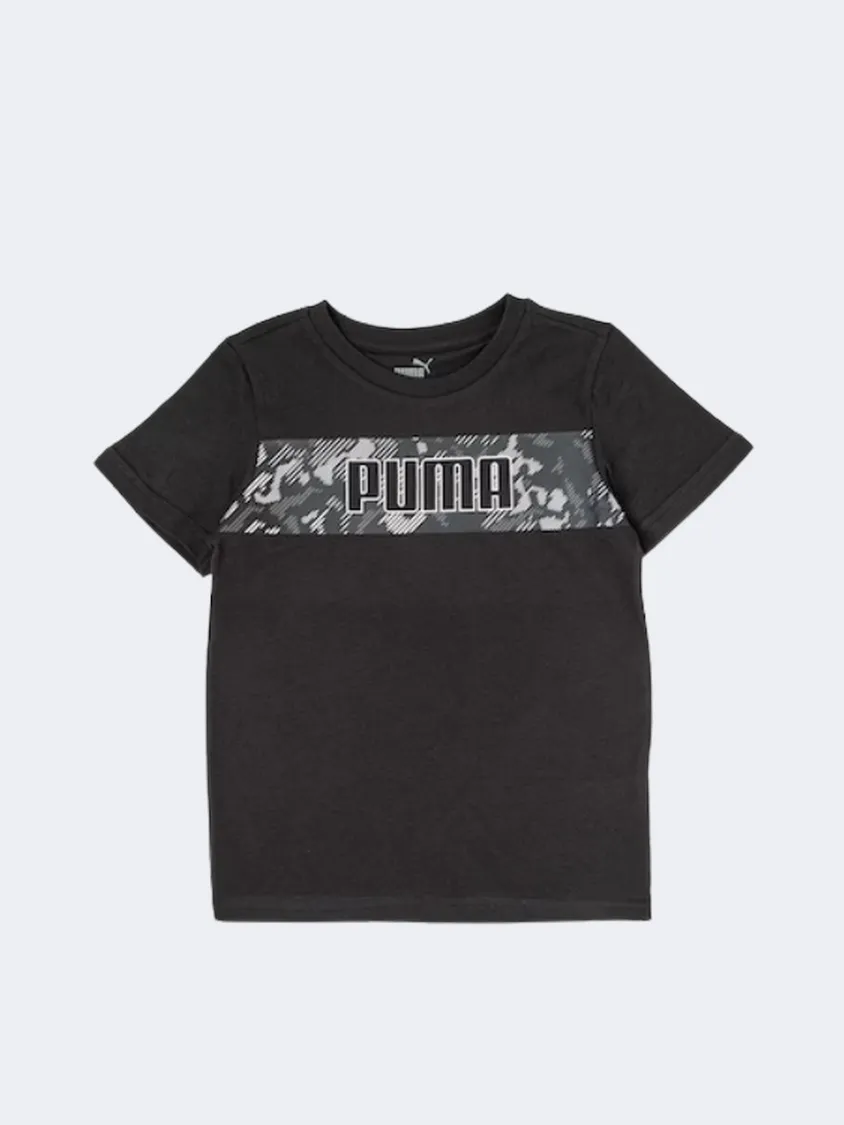 Puma Active Sports Graphic Boys Lifestyle T-Shirt Black