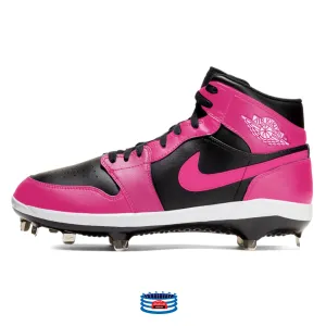 "Hot Pink" Jordan 1 Retro Cleats