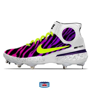 "Purple Zebra" Nike Alpha Huarache Elite 3 Mid Cleats