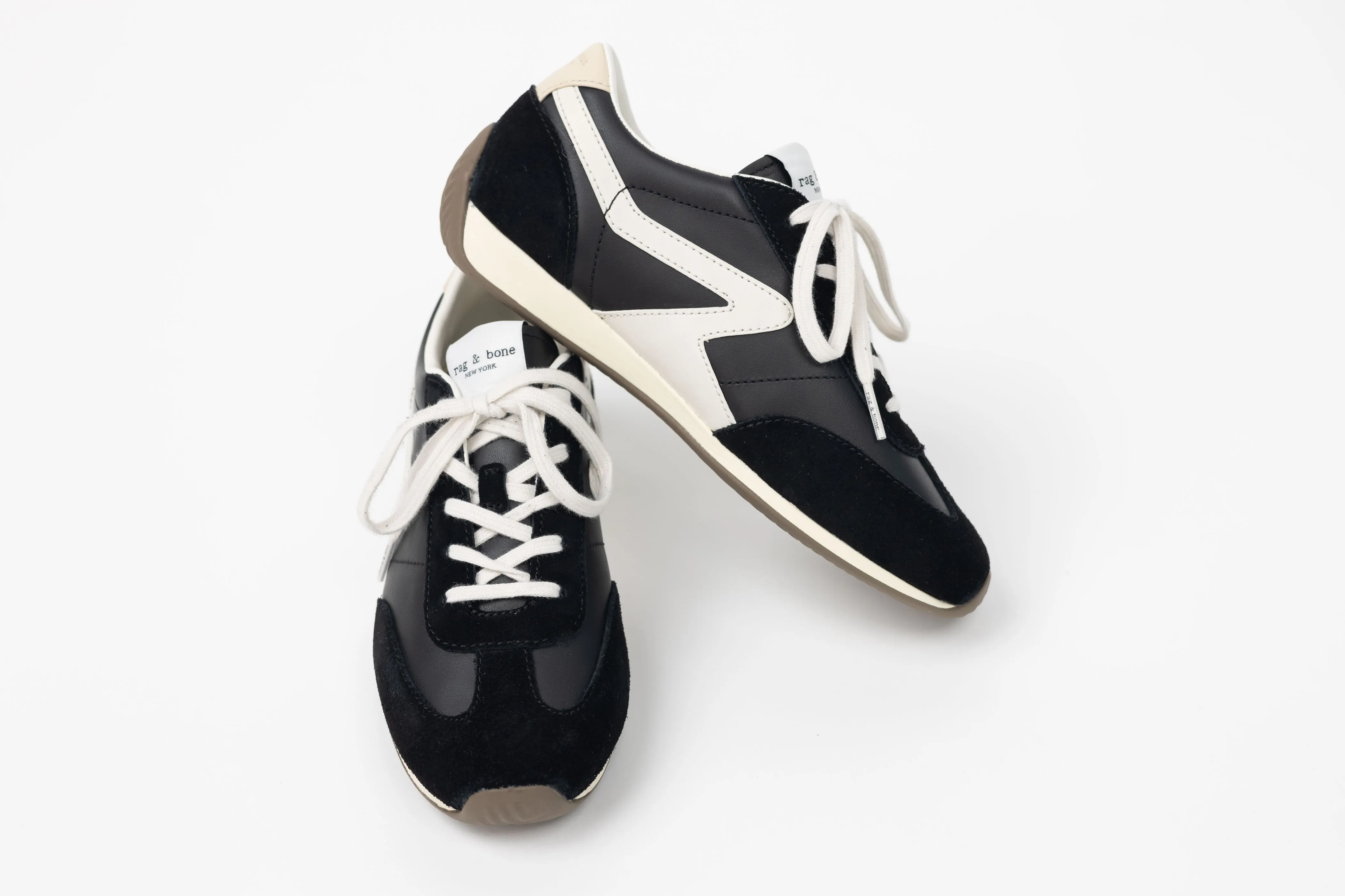 Rag & Bone Retro Runner Slim Sneakers in Black