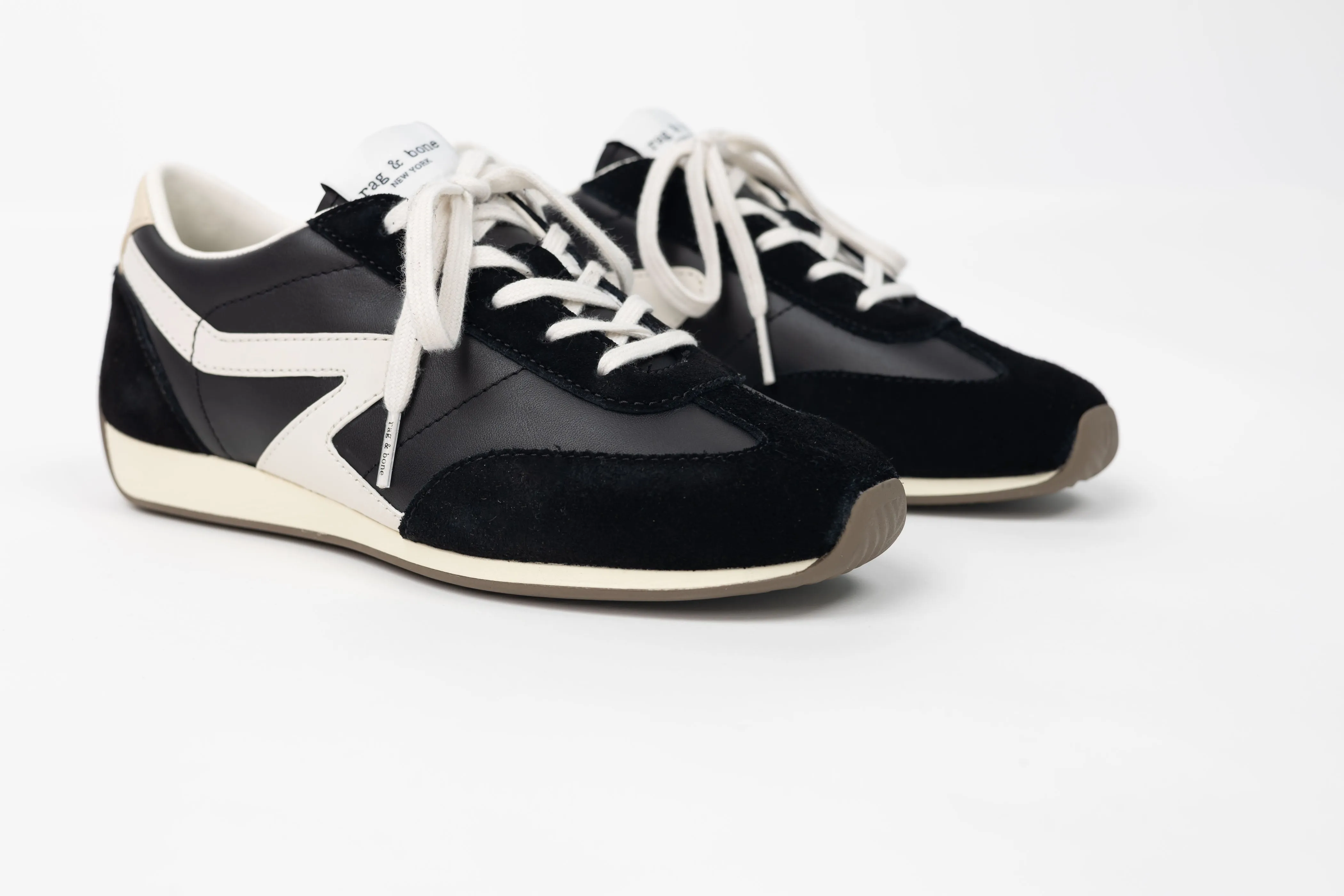 Rag & Bone Retro Runner Slim Sneakers in Black