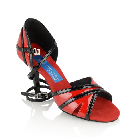 Ray Rose Aurora Red/Black Patent Ladies Latin Dance Shoe