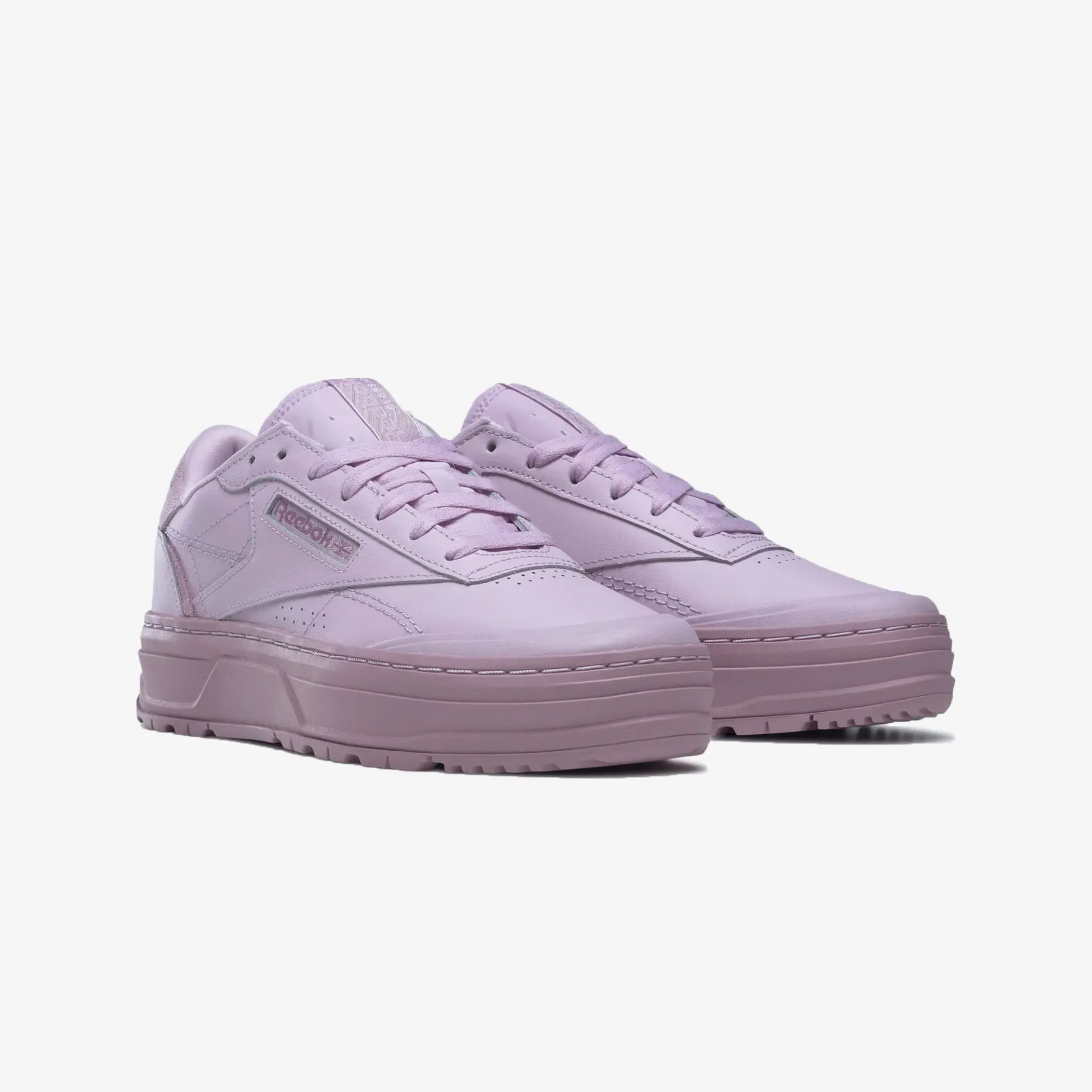 Reebok | WMN'S CLUB C DOUBLE GEO  { SHELL PURPLE / INFUSED LILAC