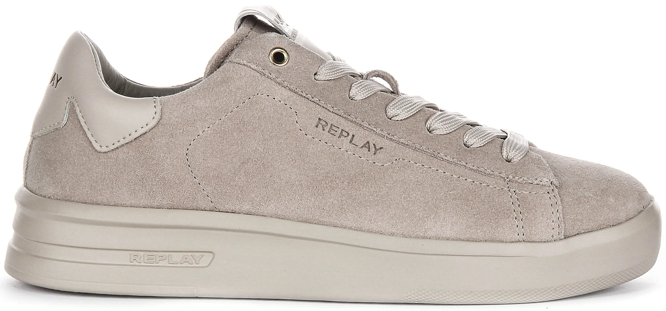 Replay University Suede In Beige For Men