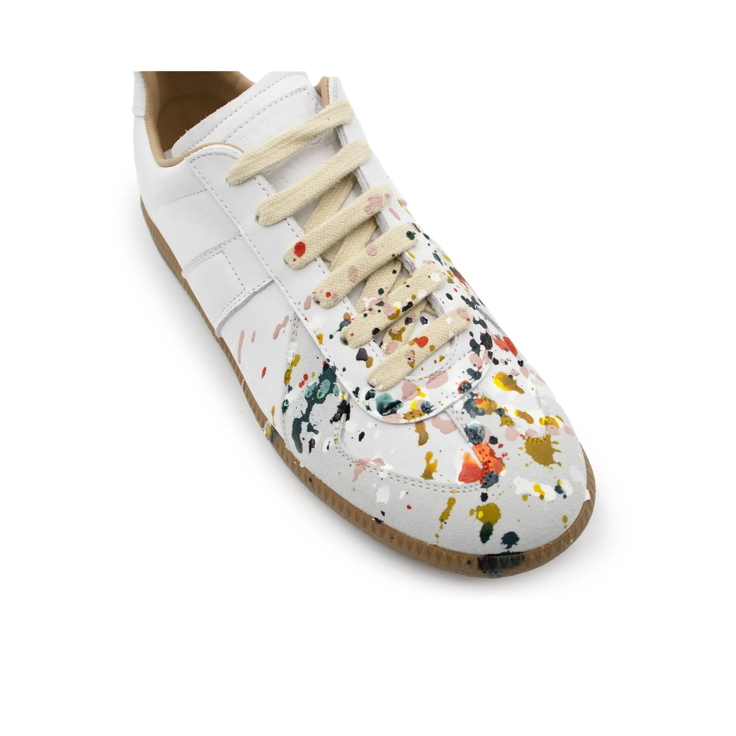 Replica Paint Drop Sneakers in White