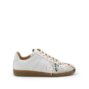 Replica Paint Drop Sneakers in White