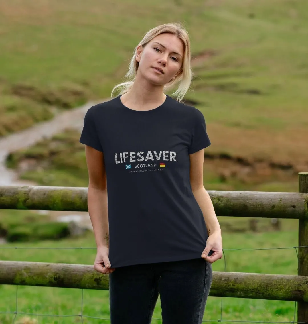 RLSS UK | Lifesaver Scotland Women's T-shirt | Short Sleeve Organic Cotton T-shirt