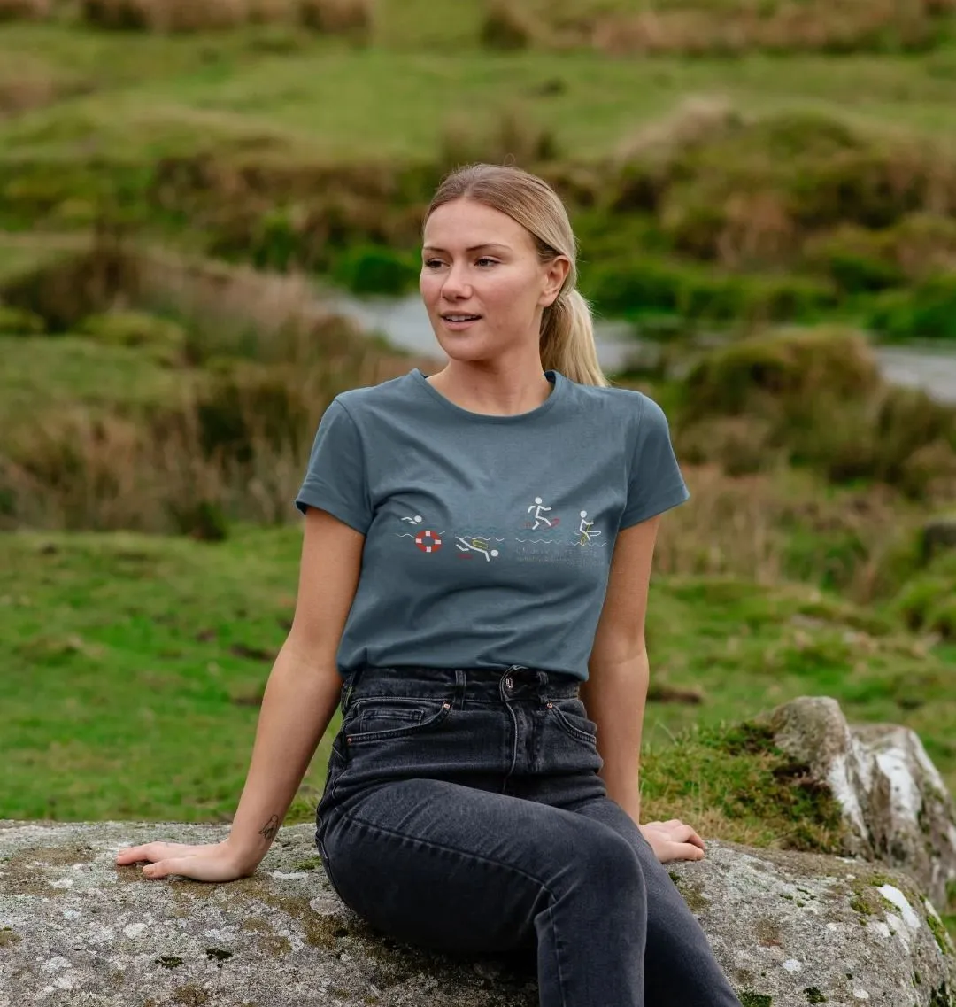 RLSS UK | Stick Man Sports Women's T-shirt | Short Sleeve Organic Cotton T-shirt