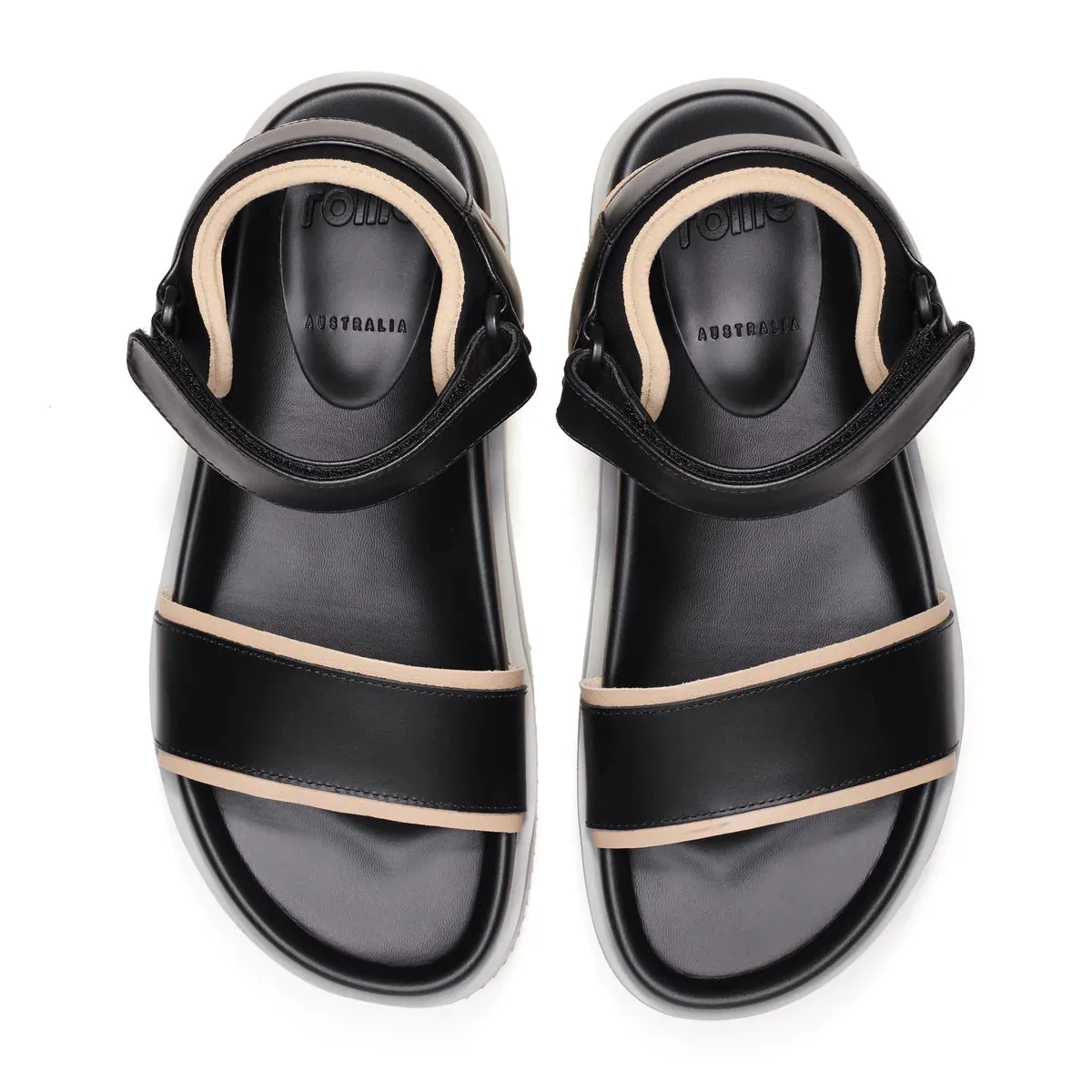 Rollie Ace Sandal Black Latte