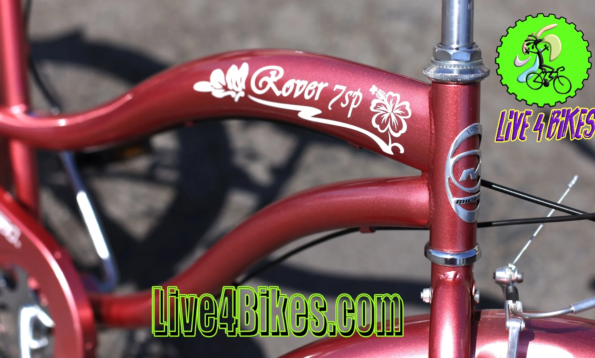 Rose Gold Women Beach Cruiser 7 speed Rover 7sp  -Live4bikes