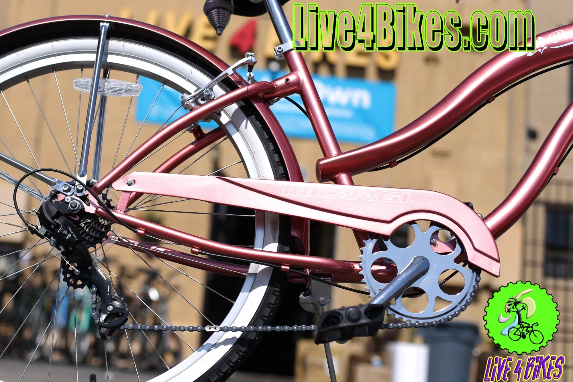 Rose Gold Women Beach Cruiser 7 speed Rover 7sp  -Live4bikes