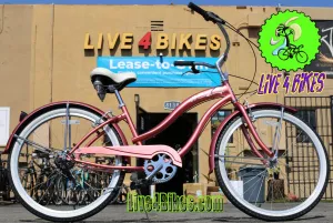 Rose Gold Women Beach Cruiser 7 speed Rover 7sp  -Live4bikes