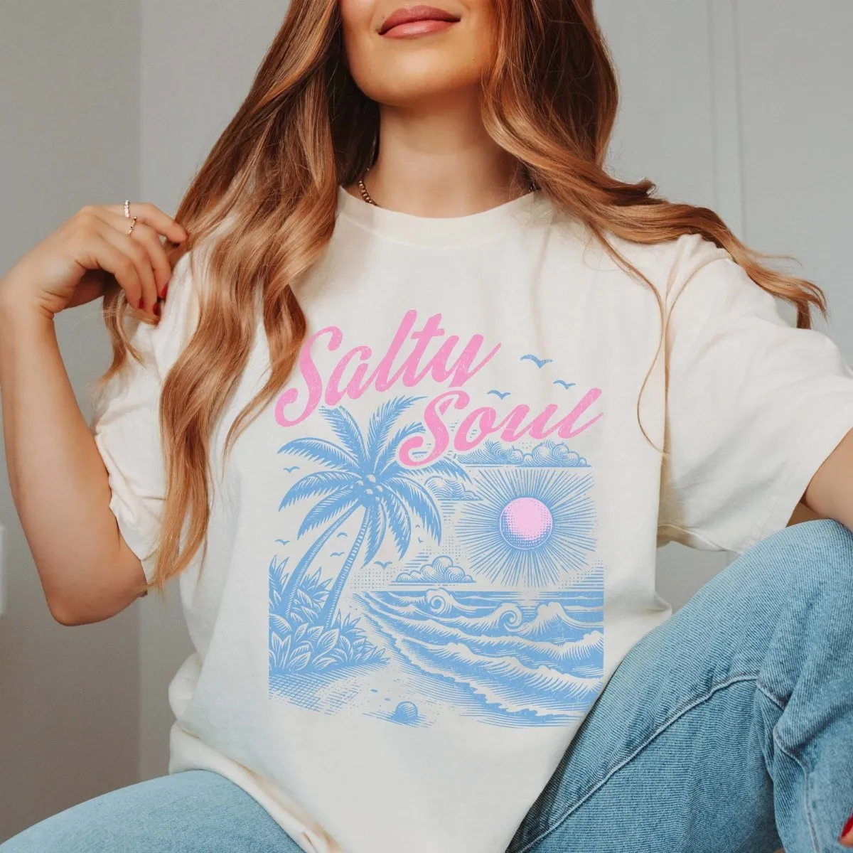 Salty Soul Comfort Color Wholesale Tee - Quick Shipping