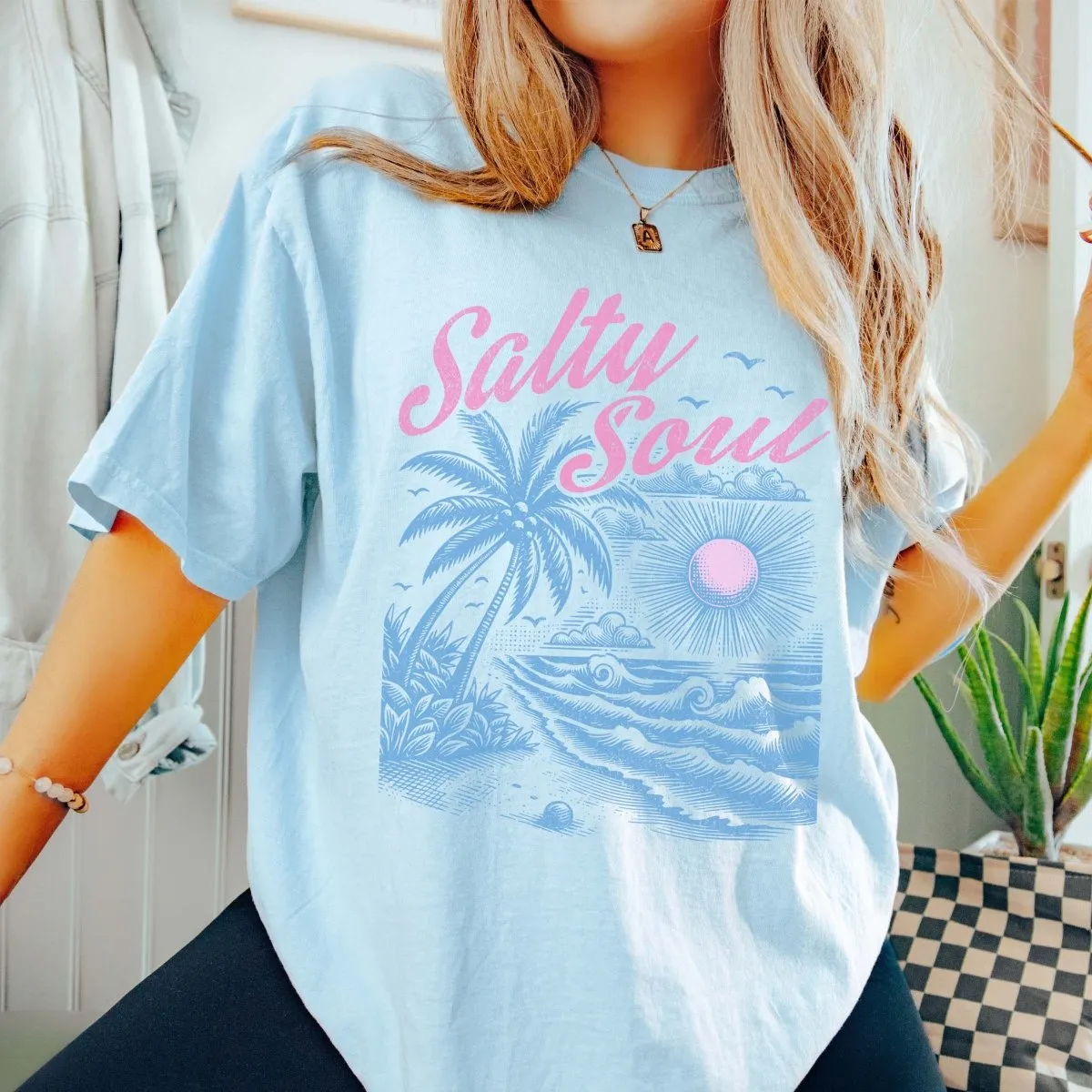 Salty Soul Comfort Color Wholesale Tee - Quick Shipping