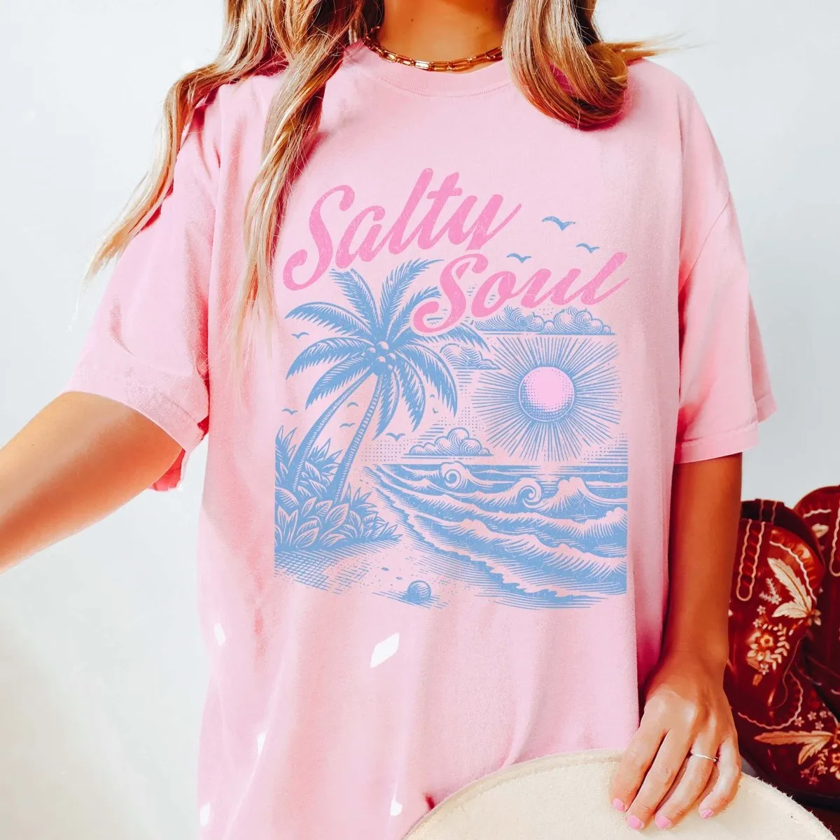 Salty Soul Comfort Color Wholesale Tee - Quick Shipping