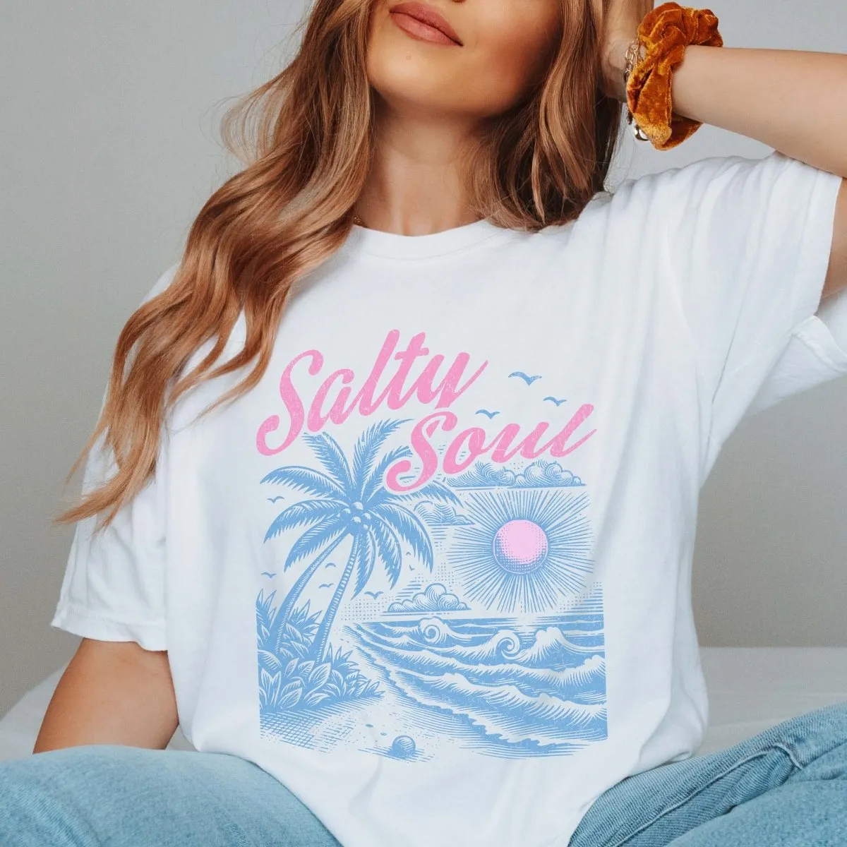 Salty Soul Comfort Color Wholesale Tee - Quick Shipping