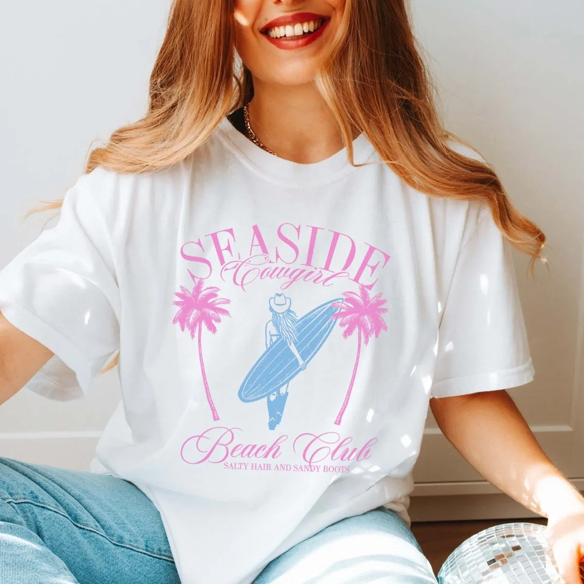 Seaside Cowgirl Comfort Color Wholesale Tee - Quick Ship