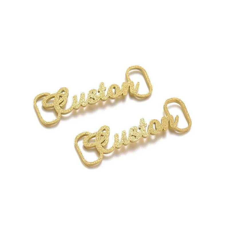 Shoe Lace Buckle, Custom Shoelace Buckle, Personalized Stainless Steel Name Shoelace Buckle