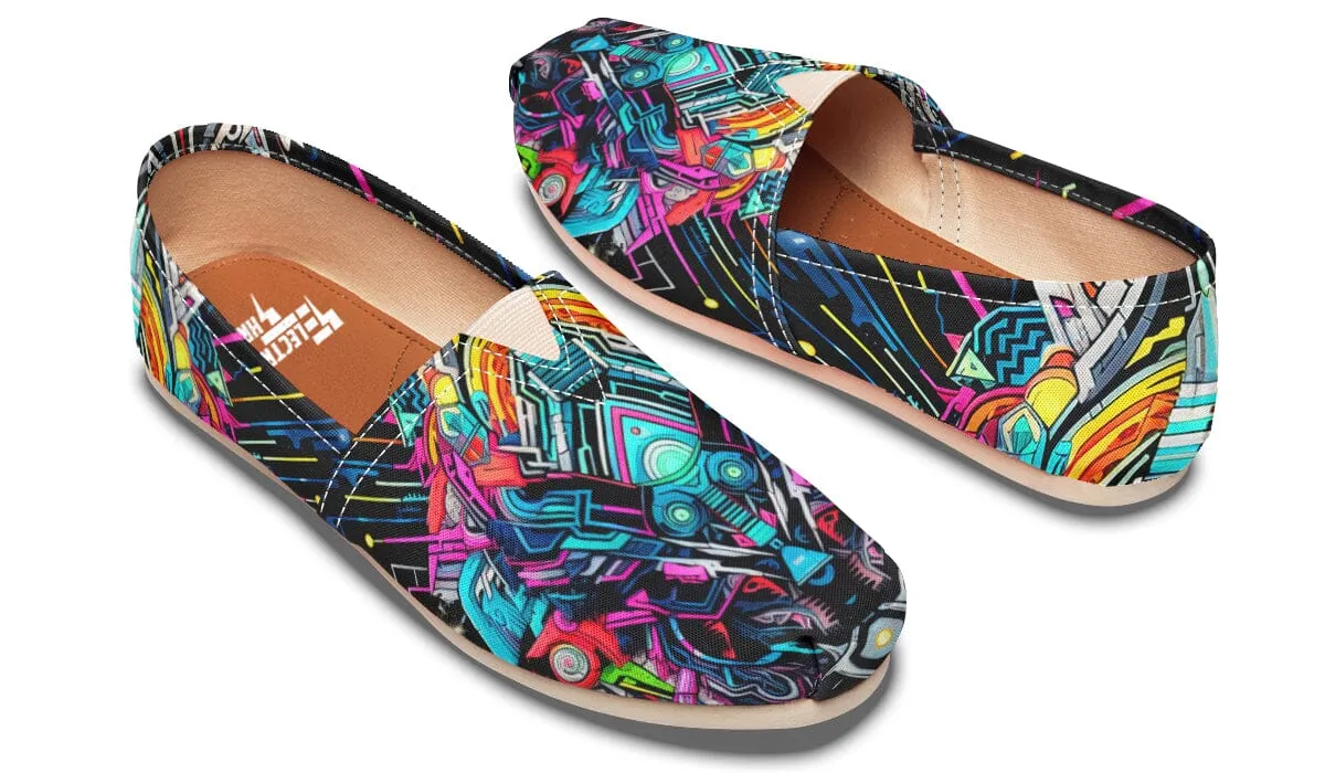 Space Symmetry Casual Slip on Shoes