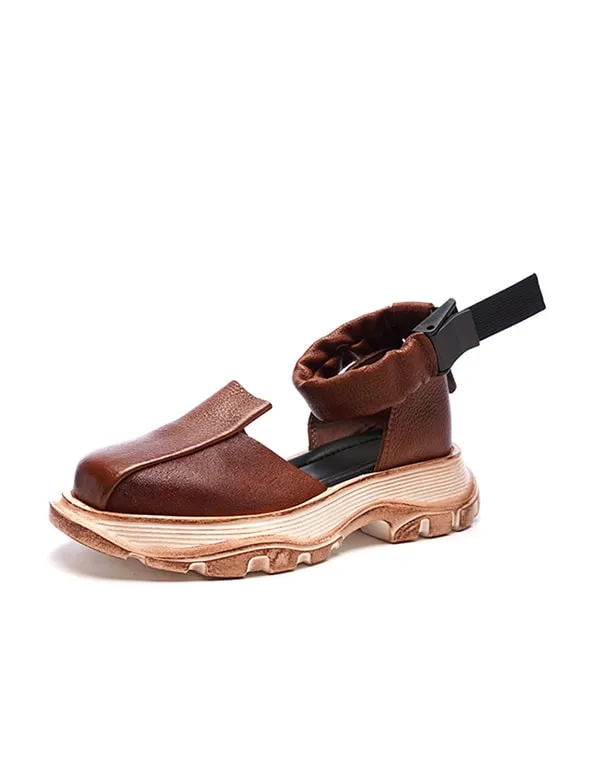 Spring Summer Thick-soled Ankle Strap Casual Sneakers