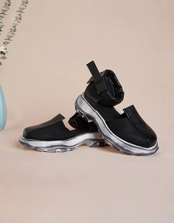 Spring Summer Thick-soled Ankle Strap Casual Sneakers