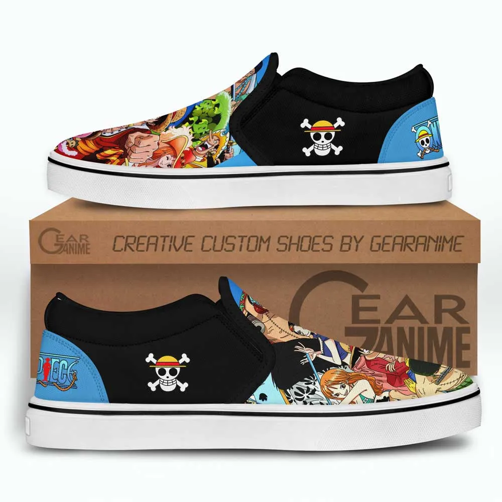 Straw Hat Pirates Slip On Sneakers Custom Anime OP Shoes