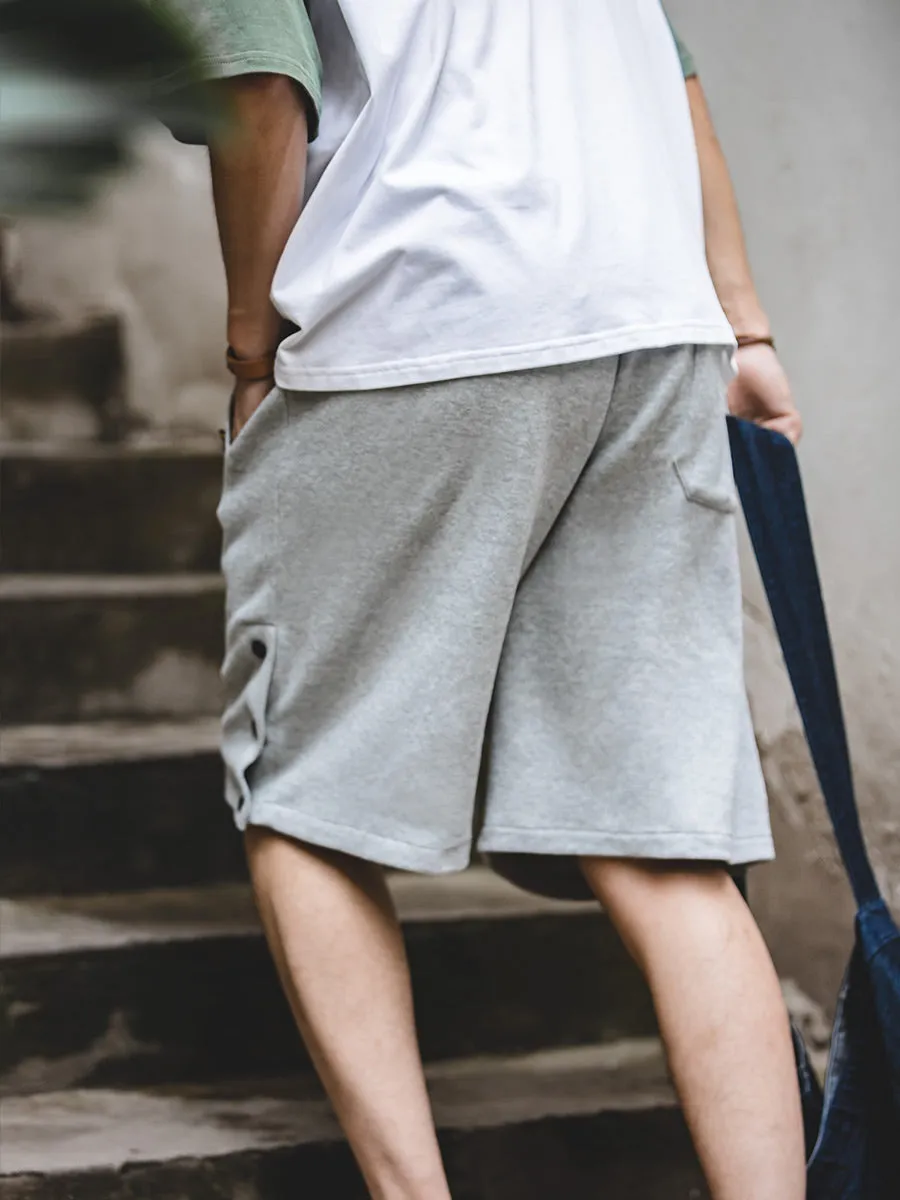 TEEK - Side Button Leg Sports Shorts