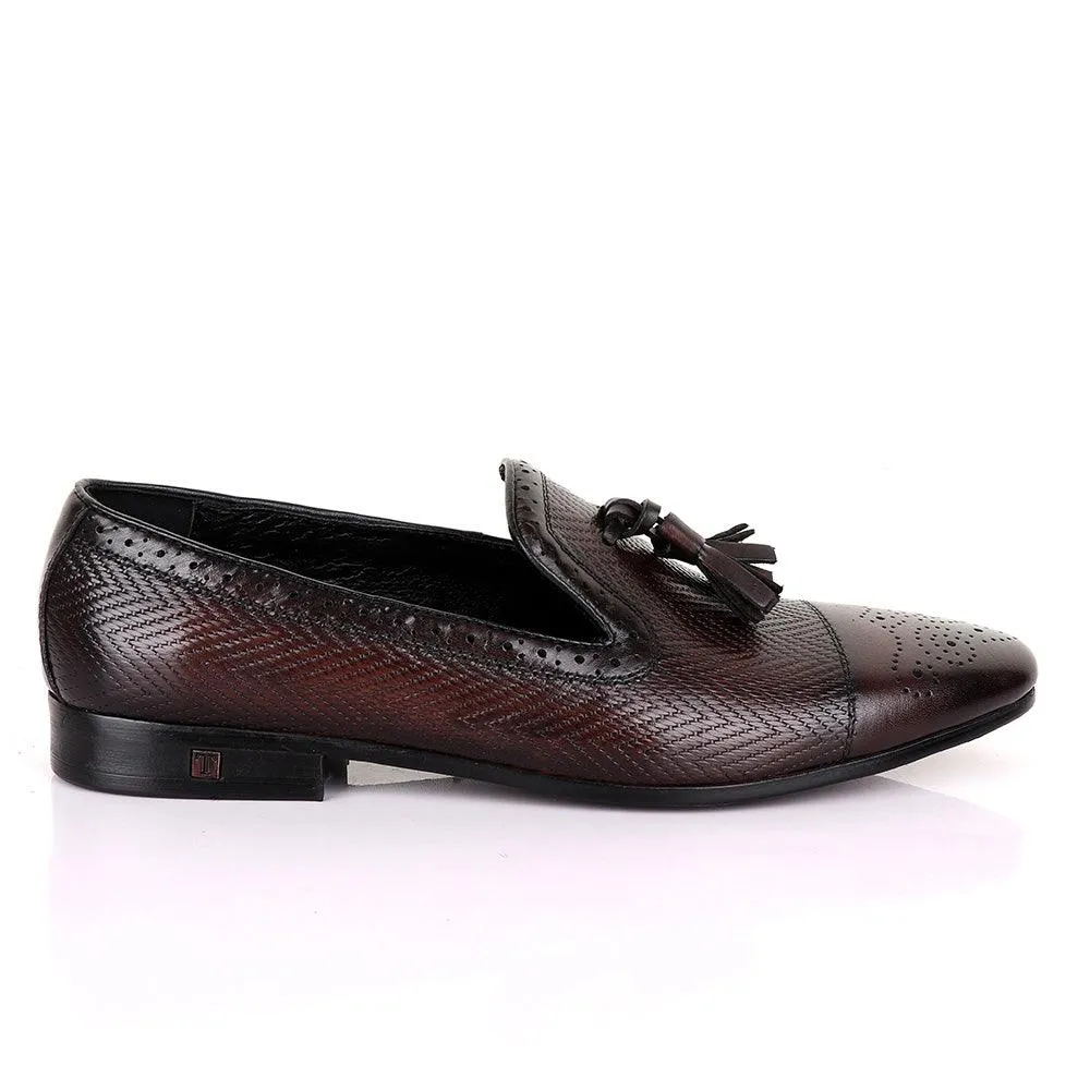 Thom Brown Coffee Tassel Leather Shoe