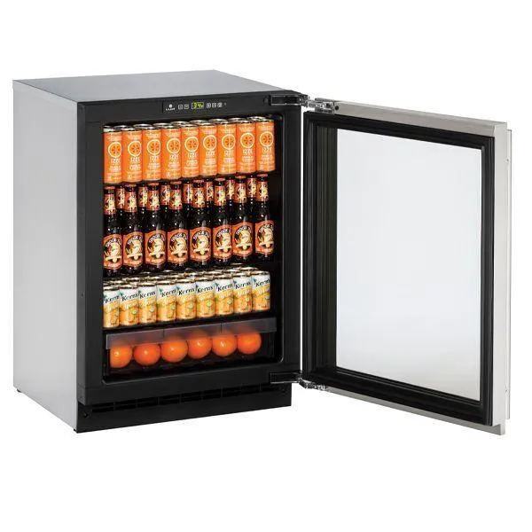 U-Line U2224RGLS15B 24" Refrigerator With Stainless Frame Finish (115 V/60 Hz Volts /60 Hz Hz)