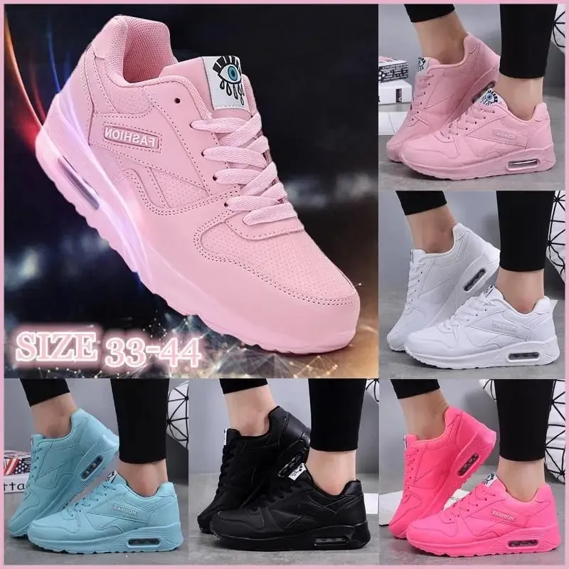 Women Chunky Sneakers Lace Up Platform Vulcanize Fashion Single Flat Shoes