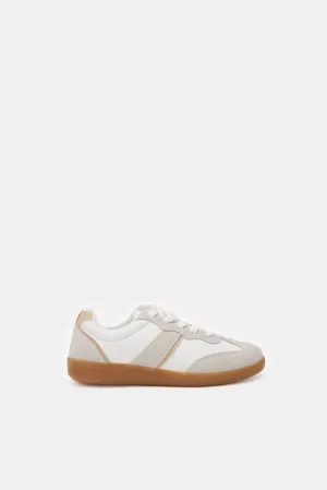 Women White Lace Up With Crepe Outsole