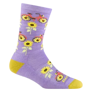 Women's Darn Tough Sun Pedal Crew Lightweight Lifestyle Sock Color: Lavender