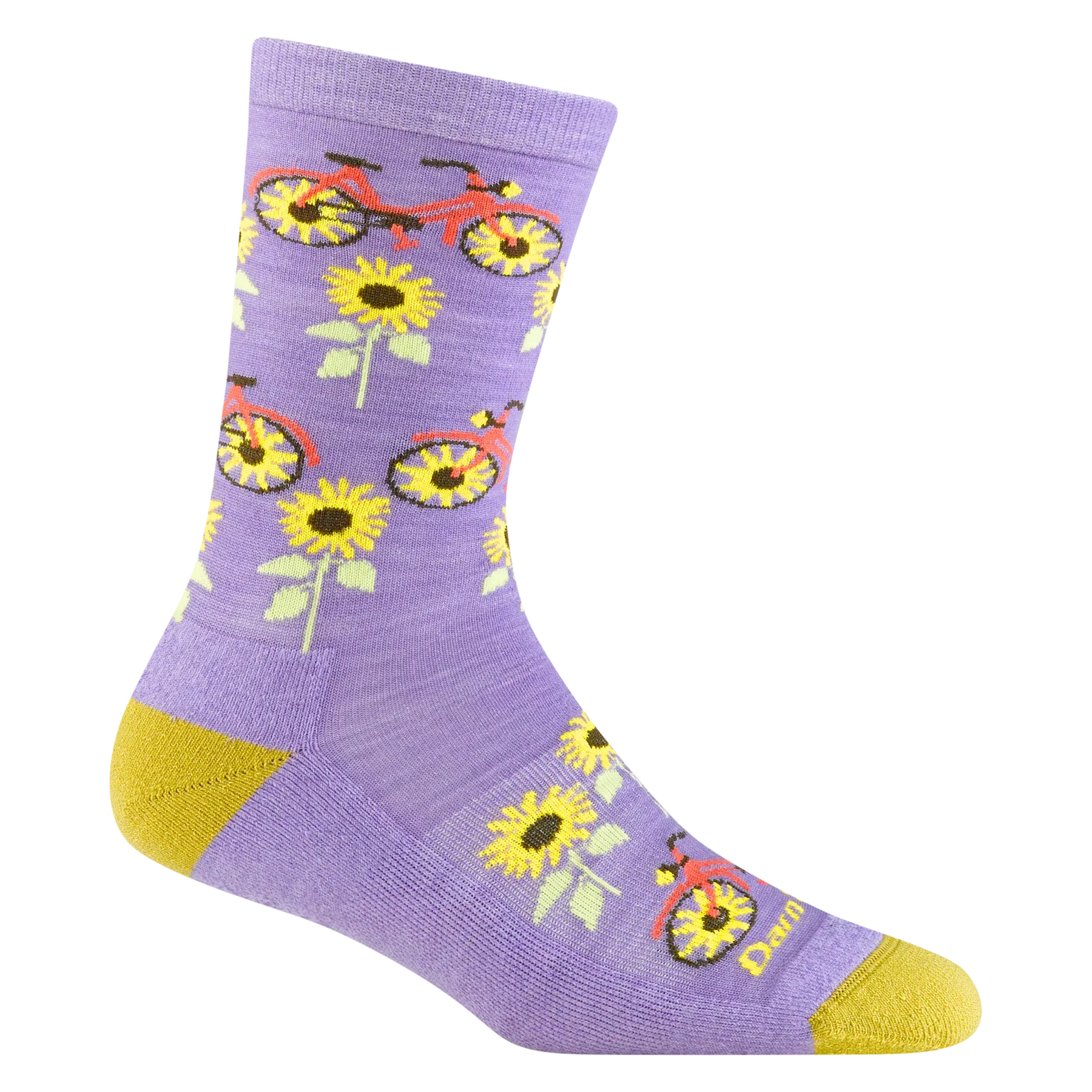 Women's Darn Tough Sun Pedal Crew Lightweight Lifestyle Sock Color: Lavender