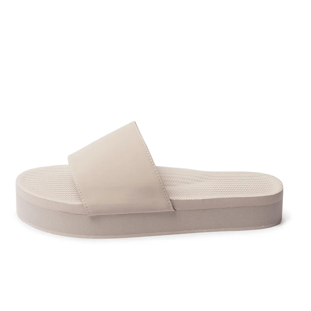 Women's Slides Platform Sneaker Sole - Sea Salt/Sea Salt Sole