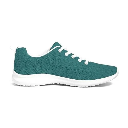 Womens Sneakers - Canvas Running Shoes, Teal Green