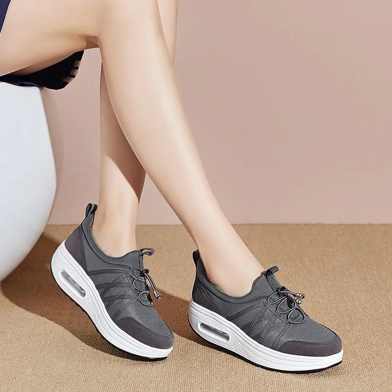 Women's Thick-soled Flying Woven Mesh Style  Sneaker