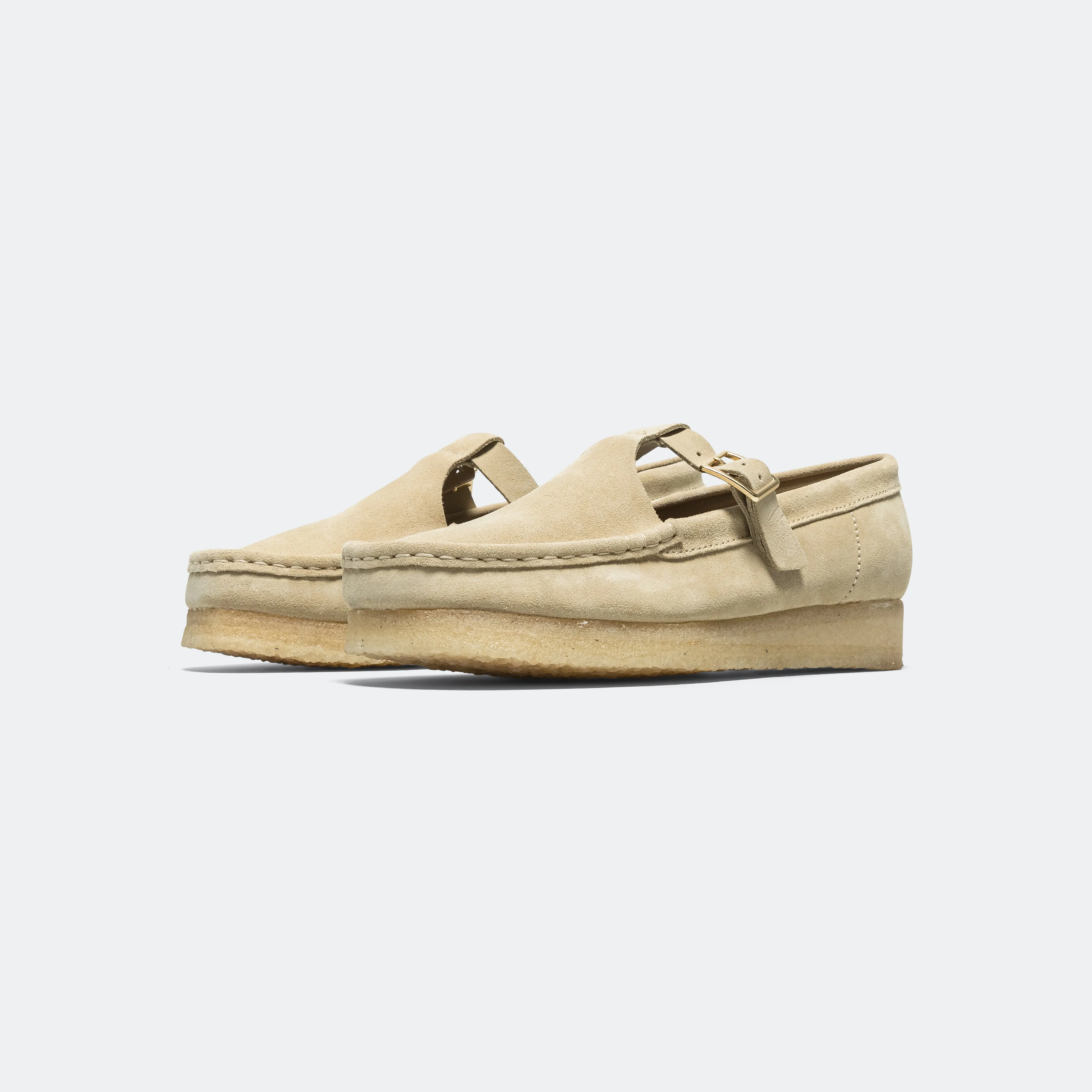 Womens Wallabee T Bar - Maple Suede