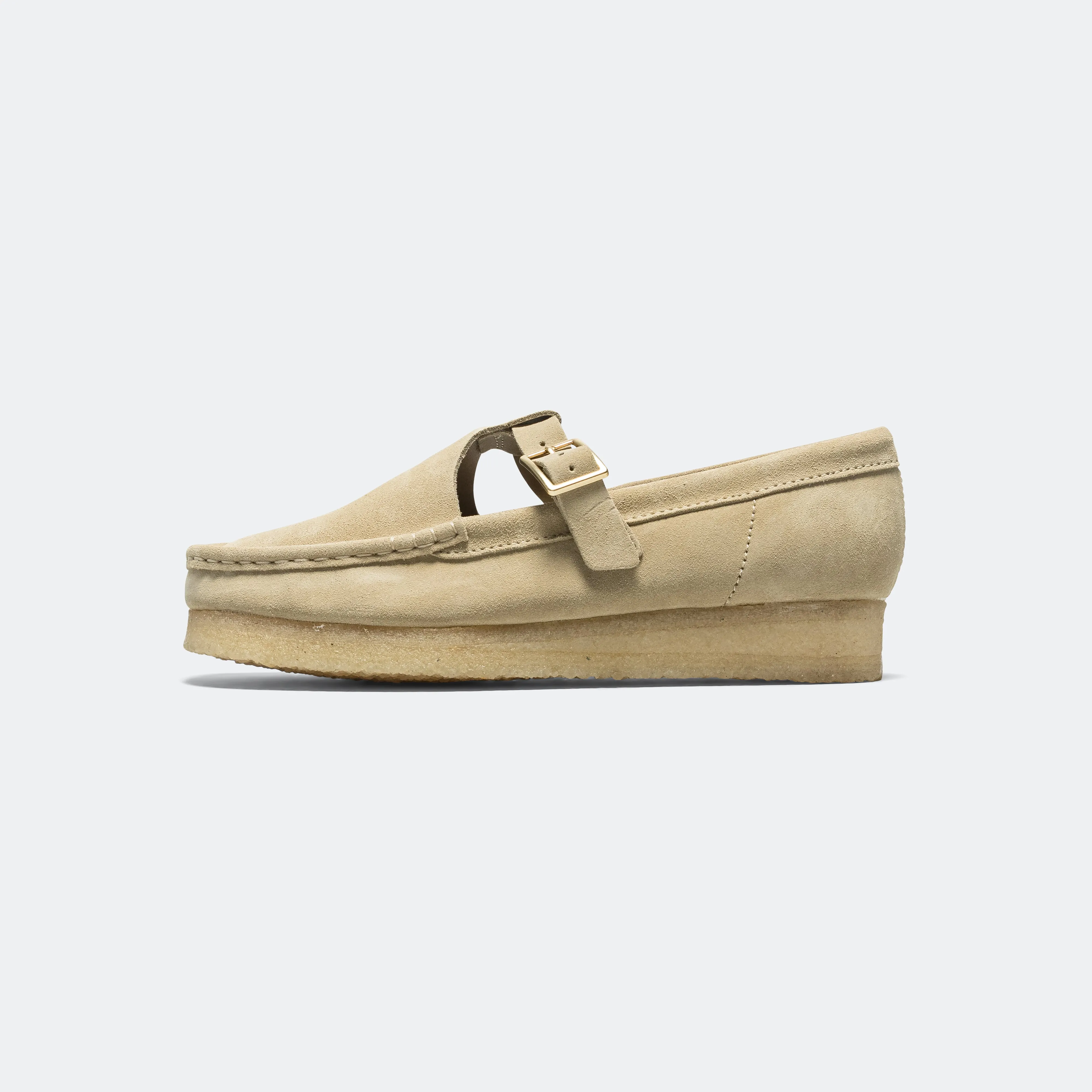 Womens Wallabee T Bar - Maple Suede