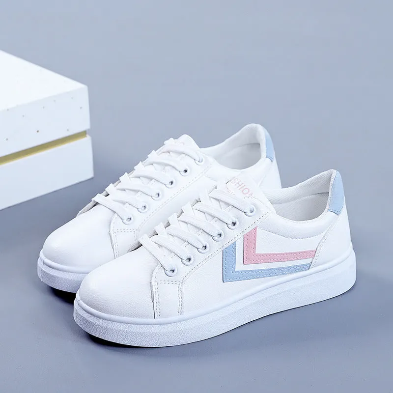 Women's White High Soled Sneaker Fashion Casual Shoes - 6617