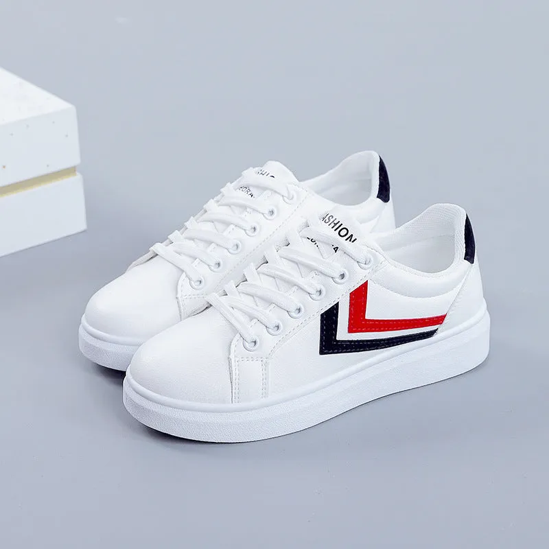 Women's White High Soled Sneaker Fashion Casual Shoes - 6617