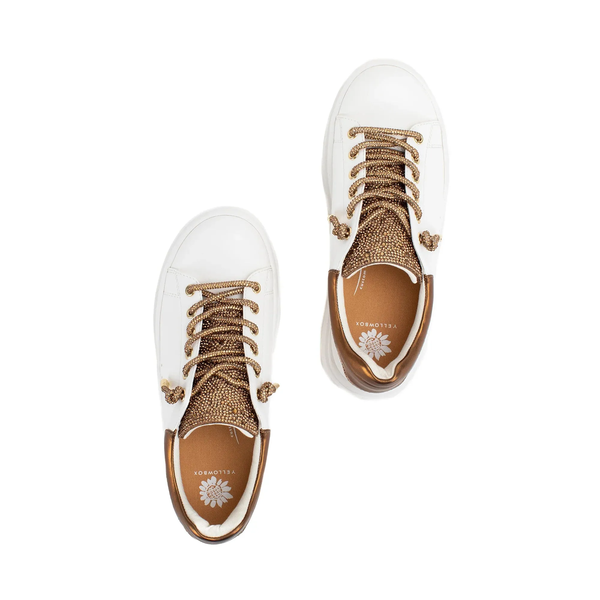 Yellow Box | Earl Rhinestone Sneaker in Bronze